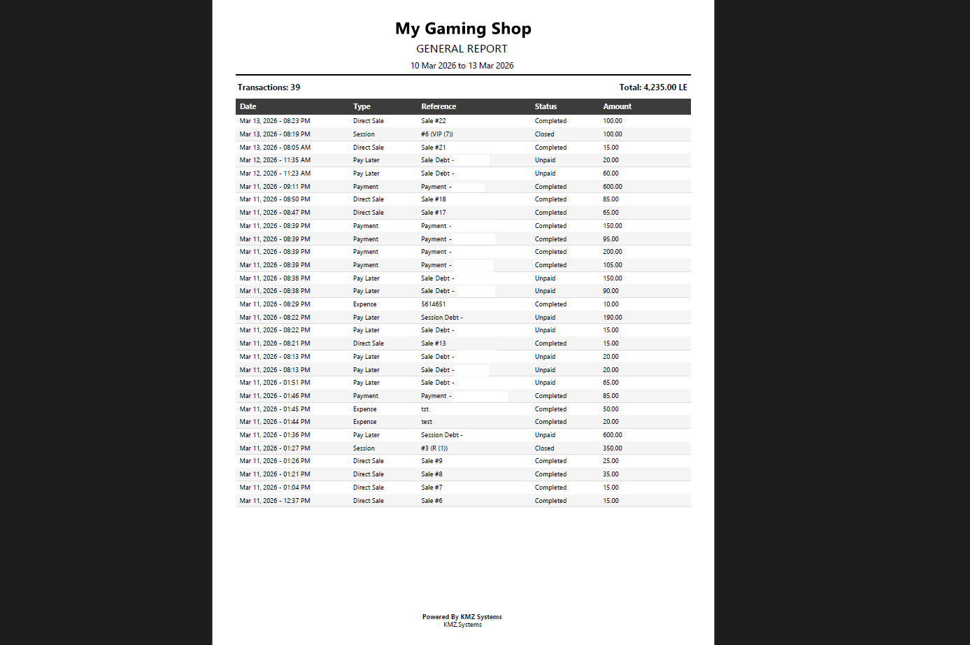 General Reports PDF